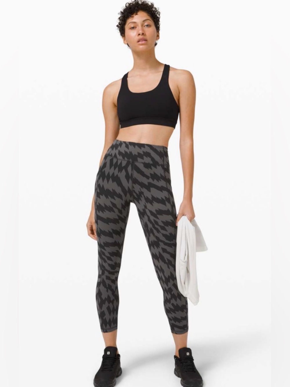 Lululemon Wunder Train High Rise Tight 25" Pant 8 Voltage Graphite Grey Black